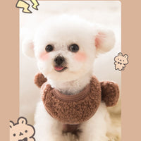 HKM-5155901 Cozy Bear Vest for Pets - Warm Granular Velvet Outfit for Cats and Small Dogs in Multiple Sizes