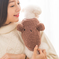 HKM-5155901 Cozy Bear Vest for Pets - Warm Granular Velvet Outfit for Cats and Small Dogs in Multiple Sizes