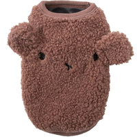 HKM-5155901 Cozy Bear Vest for Pets - Warm Granular Velvet Outfit for Cats and Small Dogs in Multiple Sizes