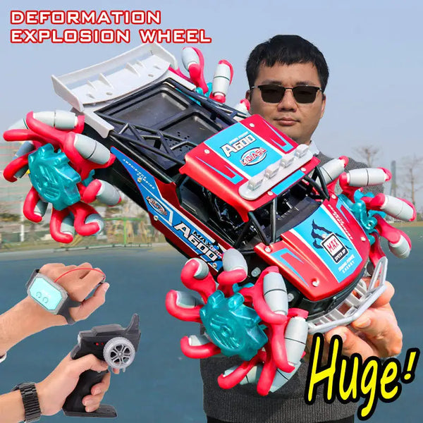 HKM-515603 Alloy Drift RC Stunt Car with Gesture Control and LED Lights - 6 Channel Remote Control Truck