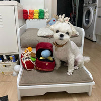 HKM-5156157 Plush Dog Chew Toy Ring with Sound - Soft Natural Cotton for Teething and Stress Relief