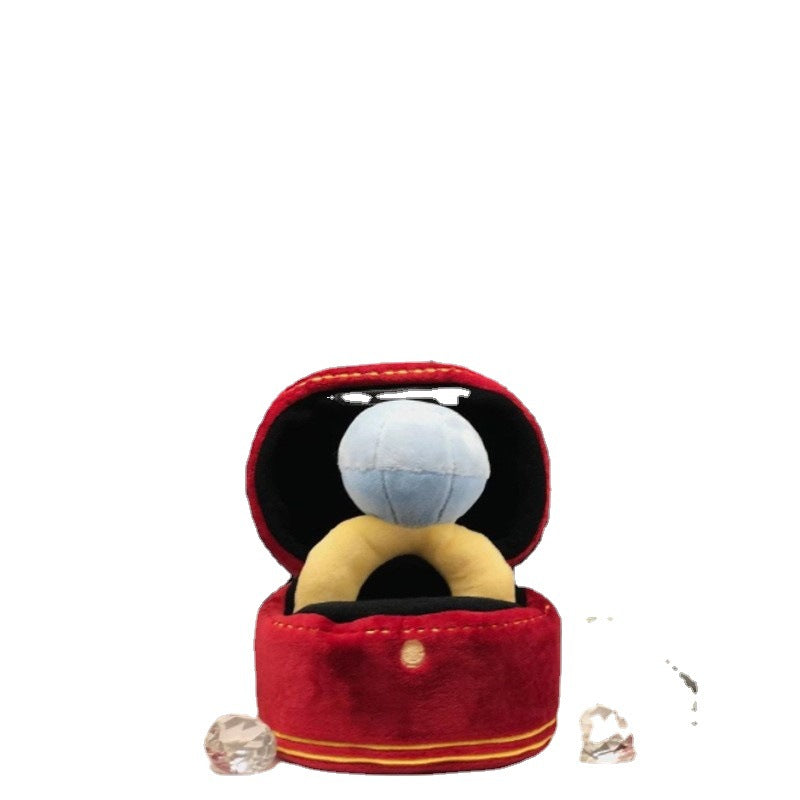 HKM-5156157 Plush Dog Chew Toy Ring with Sound - Soft Natural Cotton for Teething and Stress Relief