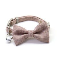 HKM-5157309 Adjustable Cotton Dog Collar with Bow Tie - Soft and Comfortable for All Dogs