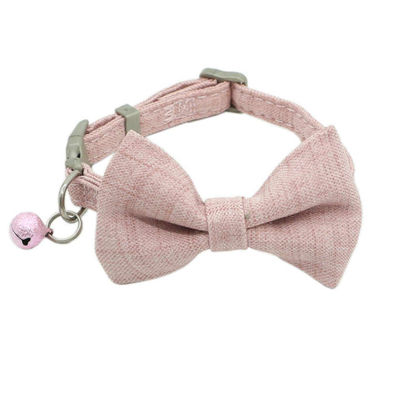 HKM-5157309 Adjustable Cotton Dog Collar with Bow Tie - Soft and Comfortable for All Dogs