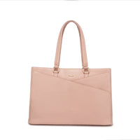 HKM-515731 Large Capacity Laptop Tote Handbag for Women - Vintage PU Leather Office Shoulder Bag