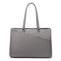 HKM-515731 Large Capacity Laptop Tote Handbag for Women - Vintage PU Leather Office Shoulder Bag