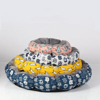 HKM-5158589 Calming Donut Pet Bed for Cats and Small Dogs - Fluffy Round Design for Indoor Comfort