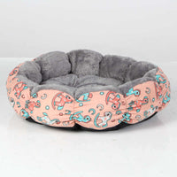 HKM-5158589 Calming Donut Pet Bed for Cats and Small Dogs - Fluffy Round Design for Indoor Comfort