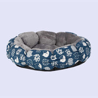 HKM-5158589 Calming Donut Pet Bed for Cats and Small Dogs - Fluffy Round Design for Indoor Comfort