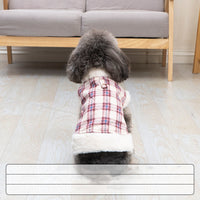 HKM-5159485 Cute Cotton Dog Coat for All Seasons - Soft and Warm Pet Jacket in Blue and Red