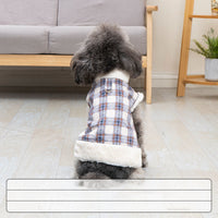 HKM-5159485 Cute Cotton Dog Coat for All Seasons - Soft and Warm Pet Jacket in Blue and Red
