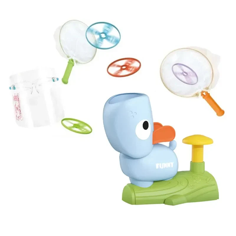 HKM-515987 Outdoor Spinning UFO Disc Launcher with Catch Nets for Fun Flying Saucer Games