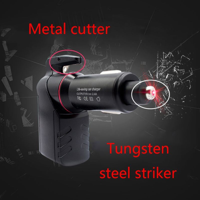 HKM-516051 Emergency Escape Tool for Cars - Fireproof, Compact Window Breaker and Seatbelt Cutter