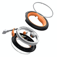HKM-5160893 UFO Retractable Traction Rope for Dogs - Luminous, 2.6m, White & Pink Options