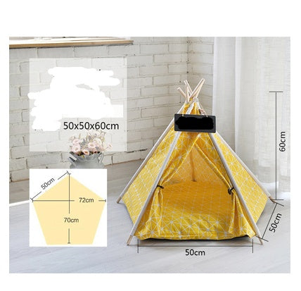 HKM-5161149 Detachable and Washable Four-Season Universal Pet Nest with Solid Wood Support and High-Elastic Padding