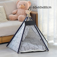 HKM-5161149 Detachable and Washable Four-Season Universal Pet Nest with Solid Wood Support and High-Elastic Padding