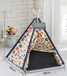 HKM-5161149 Detachable and Washable Four-Season Universal Pet Nest with Solid Wood Support and High-Elastic Padding