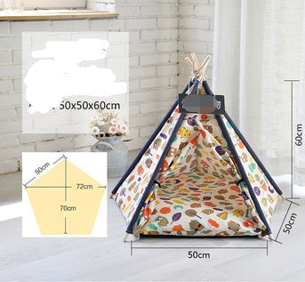 HKM-5161149 Detachable and Washable Four-Season Universal Pet Nest with Solid Wood Support and High-Elastic Padding