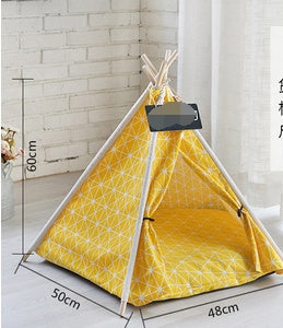 HKM-5161149 Detachable and Washable Four-Season Universal Pet Nest with Solid Wood Support and High-Elastic Padding