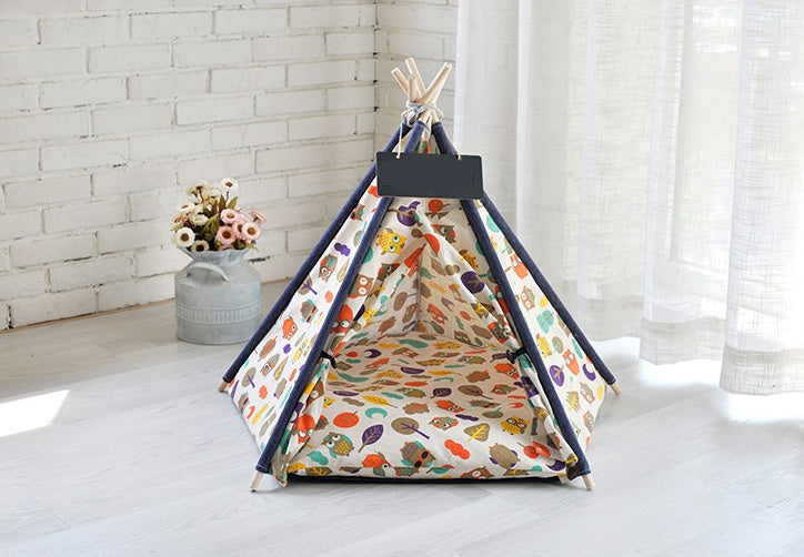 HKM-5161149 Detachable and Washable Four-Season Universal Pet Nest with Solid Wood Support and High-Elastic Padding