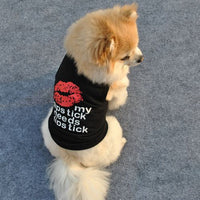 HKM-5161661 Breathable Cotton Black Vest for Dogs - Casual Wear in Multiple Sizes