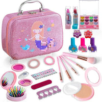 HKM-516179 Kids Pretend Makeup Play Set with Lipstick and Nail Accessories for Creative Dress-Up Fun