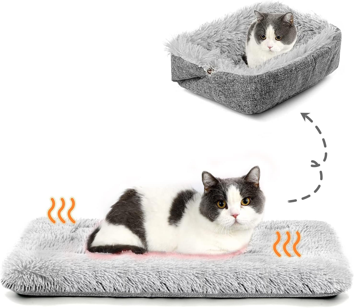 HKM-5162941 Self-Heating Plush Washable Dog Sleeping Mat - Soft and Comfortable Pet Pad in Multiple Colors