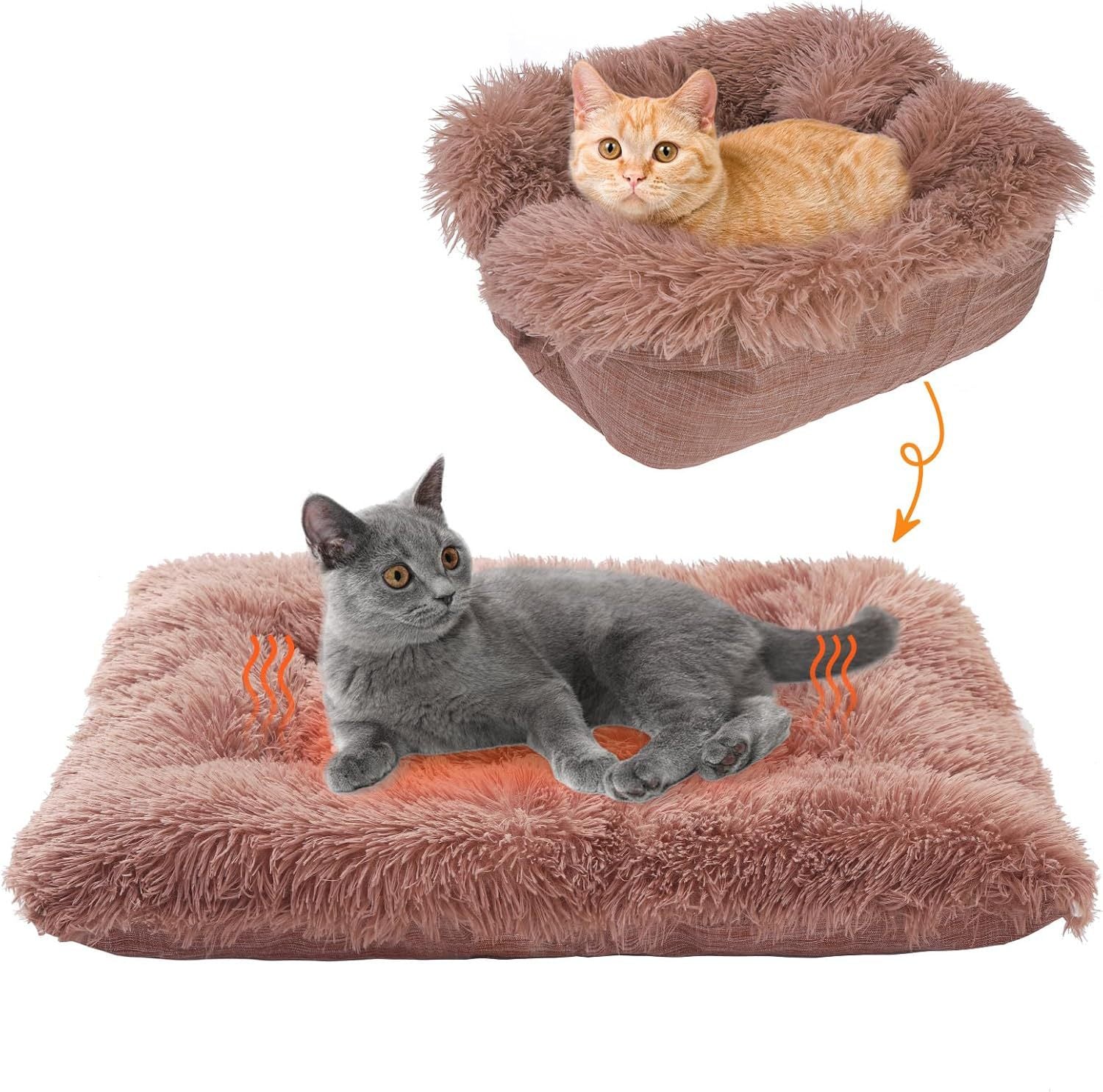 HKM-5162941 Self-Heating Plush Washable Dog Sleeping Mat - Soft and Comfortable Pet Pad in Multiple Colors