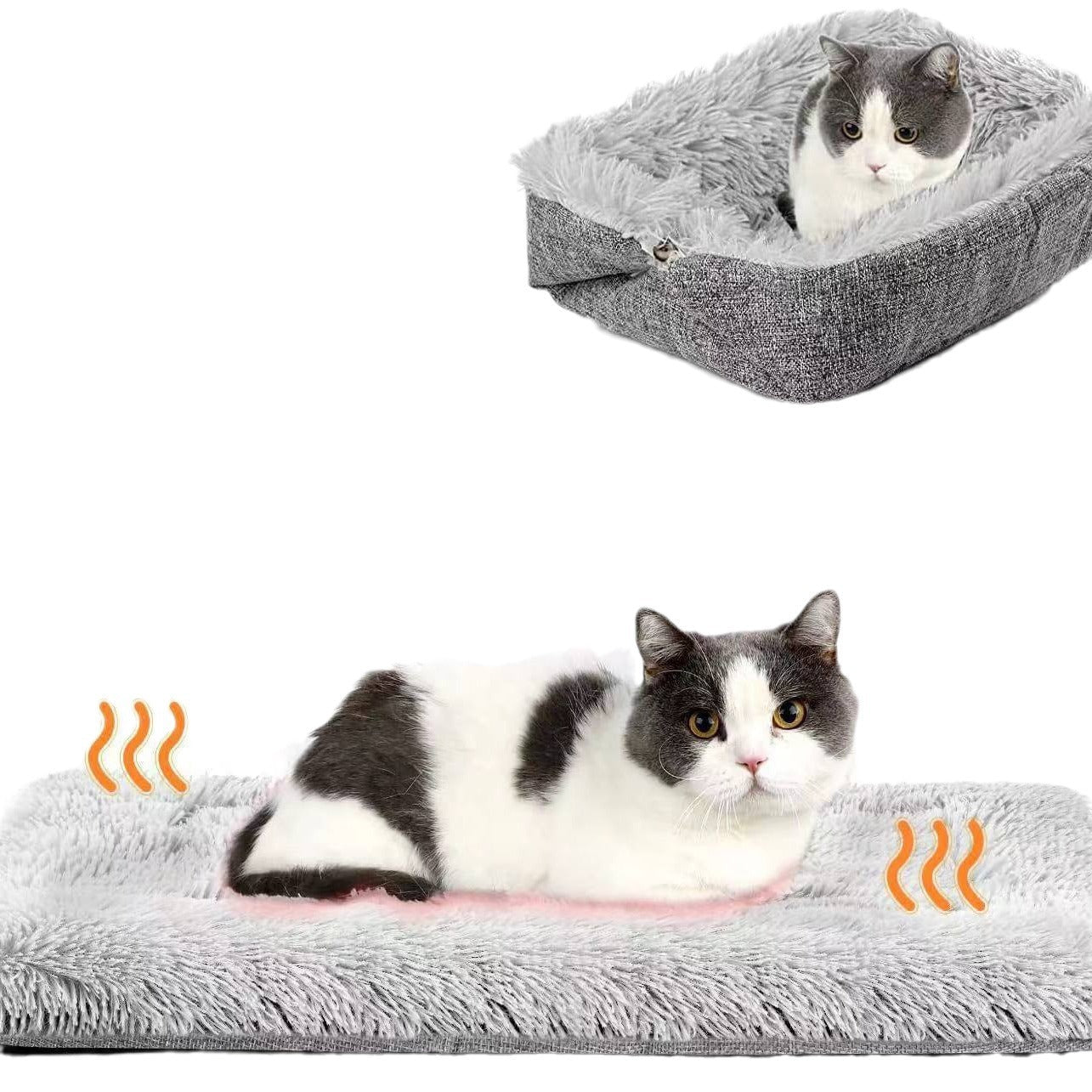 HKM-5162941 Self-Heating Plush Washable Dog Sleeping Mat - Soft and Comfortable Pet Pad in Multiple Colors