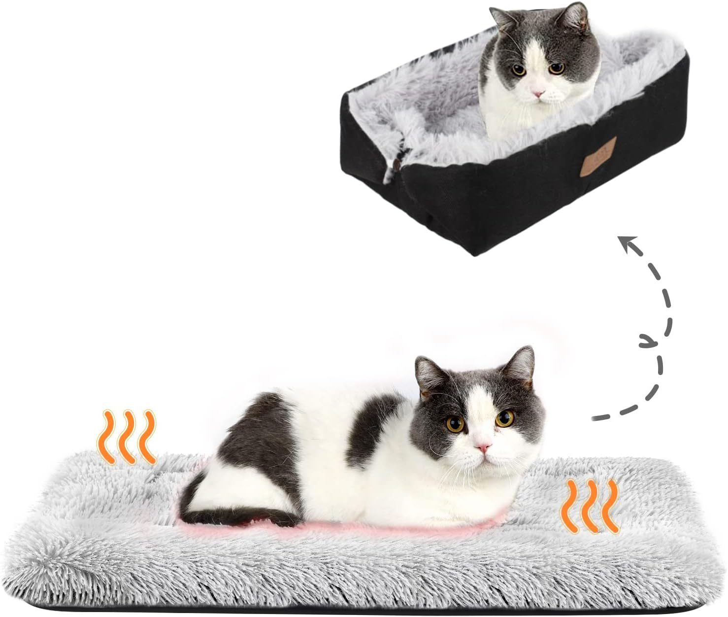 HKM-5162941 Self-Heating Plush Washable Dog Sleeping Mat - Soft and Comfortable Pet Pad in Multiple Colors