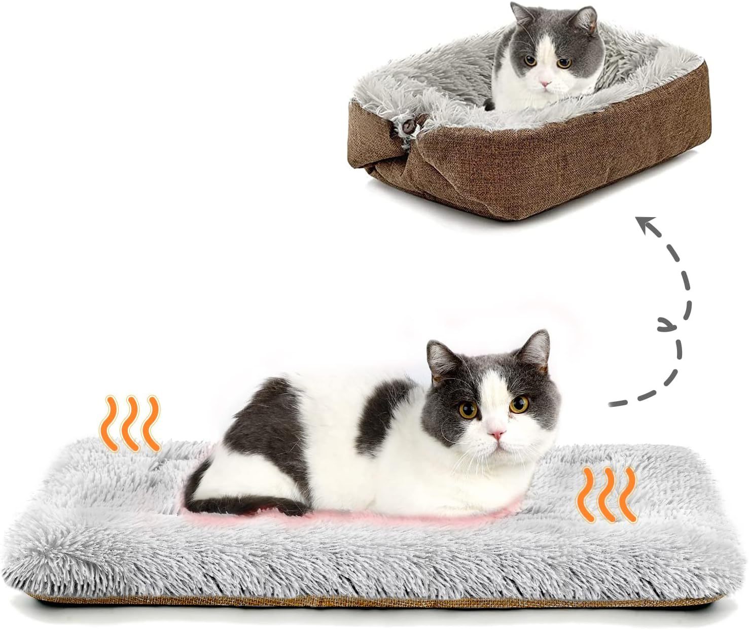 HKM-5162941 Self-Heating Plush Washable Dog Sleeping Mat - Soft and Comfortable Pet Pad in Multiple Colors