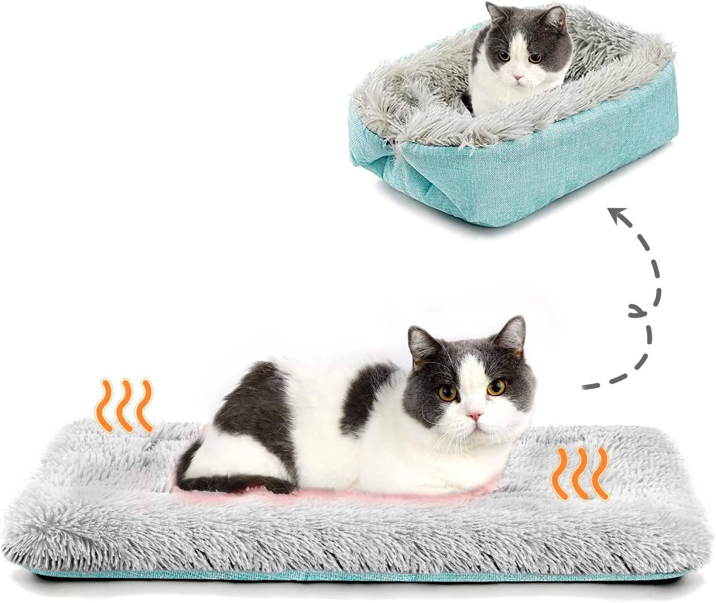 HKM-5162941 Self-Heating Plush Washable Dog Sleeping Mat - Soft and Comfortable Pet Pad in Multiple Colors