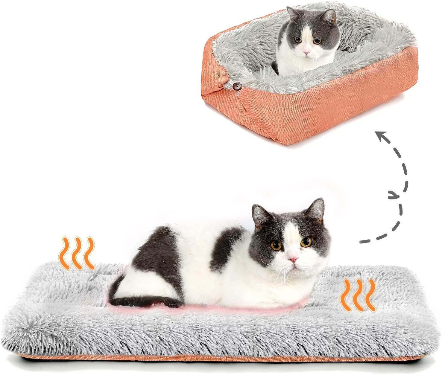 HKM-5162941 Self-Heating Plush Washable Dog Sleeping Mat - Soft and Comfortable Pet Pad in Multiple Colors