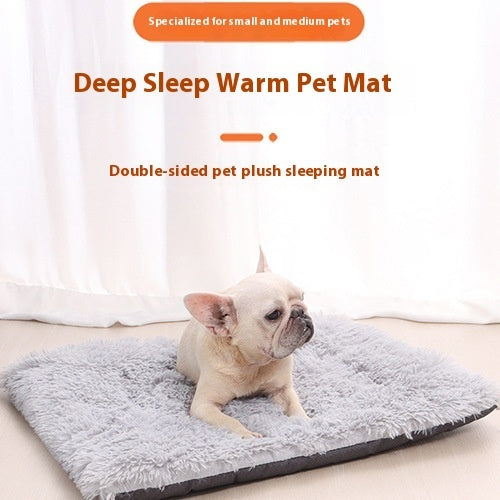 HKM-5162941 Self-Heating Plush Washable Dog Sleeping Mat - Soft and Comfortable Pet Pad in Multiple Colors