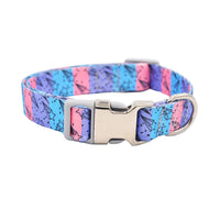 HKM-5163069 Personalized Colorful Dog Collar with Engraved Nameplate for Small to Large Breeds