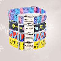 HKM-5163069 Personalized Colorful Dog Collar with Engraved Nameplate for Small to Large Breeds