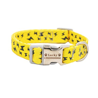 HKM-5163069 Personalized Colorful Dog Collar with Engraved Nameplate for Small to Large Breeds