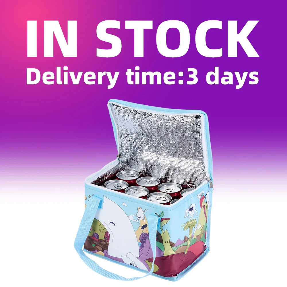 HKM-516307 Insulated Kids Picnic Lunch Bag with Custom Logo, Eco-Friendly Oxford Material