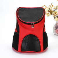 HKM-5163325 Pet Travel Backpack Carrier - Breathable Polyester Design, Medium Softness, 30x25x35cm, Available in Red, Sky Blue, Black, Coffee