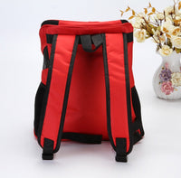 HKM-5163325 Pet Travel Backpack Carrier - Breathable Polyester Design, Medium Softness, 30x25x35cm, Available in Red, Sky Blue, Black, Coffee
