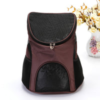 HKM-5163325 Pet Travel Backpack Carrier - Breathable Polyester Design, Medium Softness, 30x25x35cm, Available in Red, Sky Blue, Black, Coffee