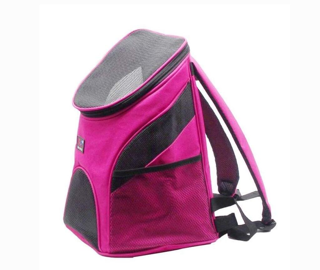 HKM-5163325 Pet Travel Backpack Carrier - Breathable Polyester Design, Medium Softness, 30x25x35cm, Available in Red, Sky Blue, Black, Coffee