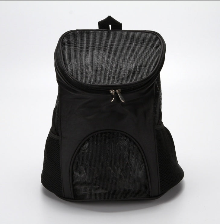 HKM-5163325 Pet Travel Backpack Carrier - Breathable Polyester Design, Medium Softness, 30x25x35cm, Available in Red, Sky Blue, Black, Coffee