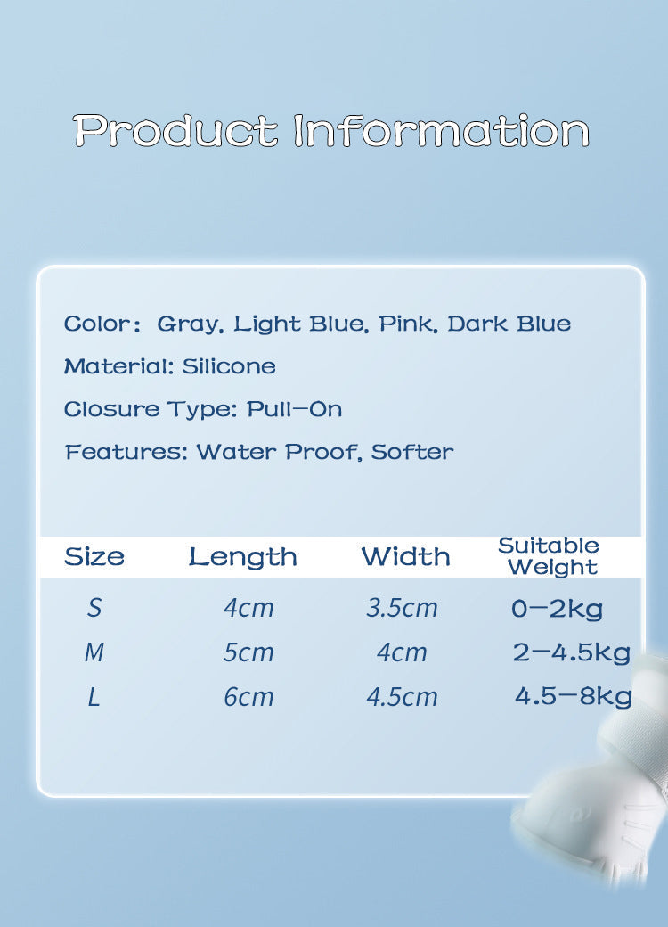 HKM-5164349 Waterproof Non-Slip Silicone Dog Rain Boots - 4 Pack for Pets