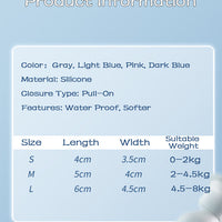 HKM-5164349 Waterproof Non-Slip Silicone Dog Rain Boots - 4 Pack for Pets