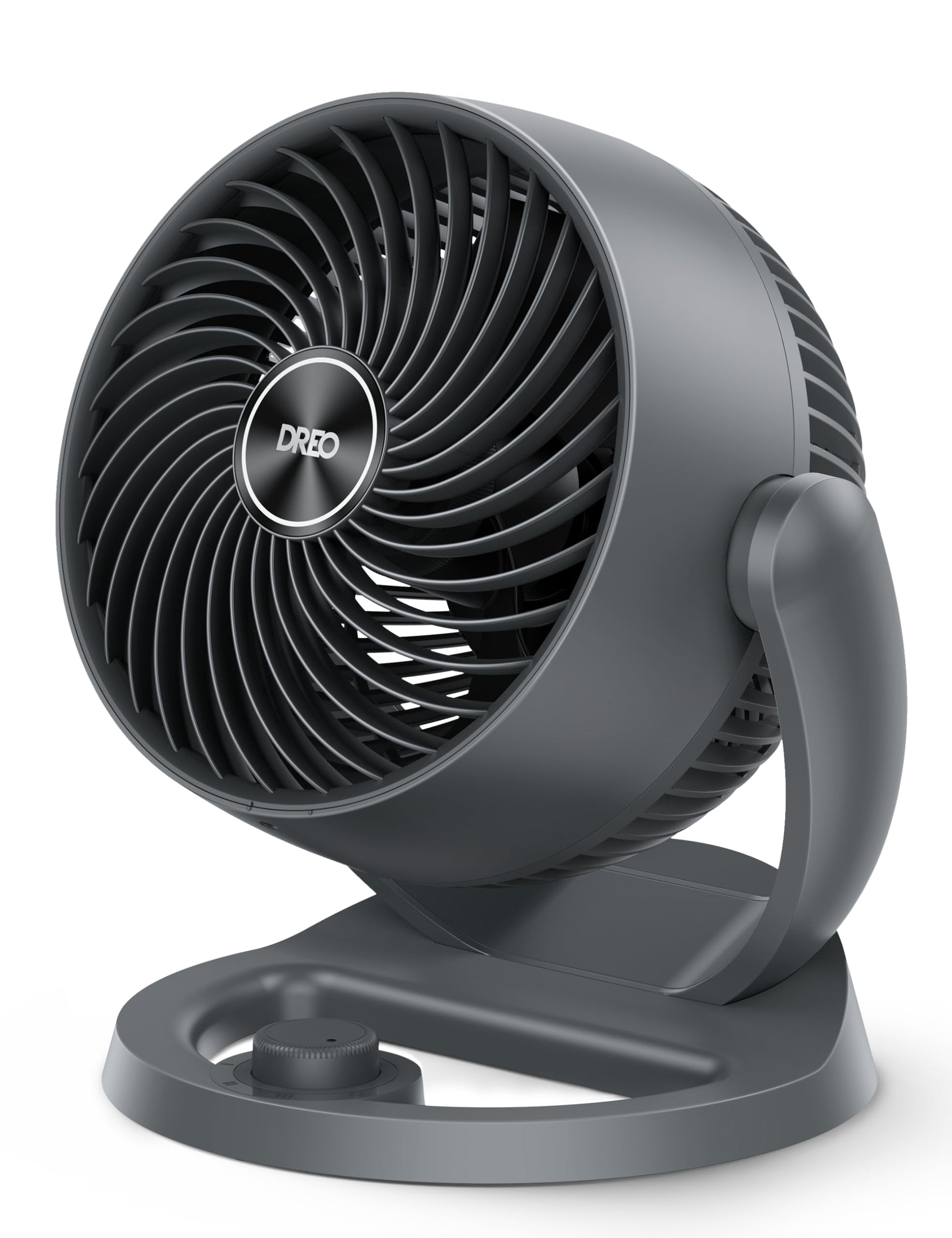 HKM-5164371 12-Inch Table Air Circulator Fan with 70ft Airflow, 25dB Quiet Operation, 120° Adjustable Tilt, 3 Speed Settings