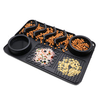 HKM-5167037 Multifunctional Silicone Pet Licking Mat for Dogs and Puppies - Slow Feeder with Various Textures