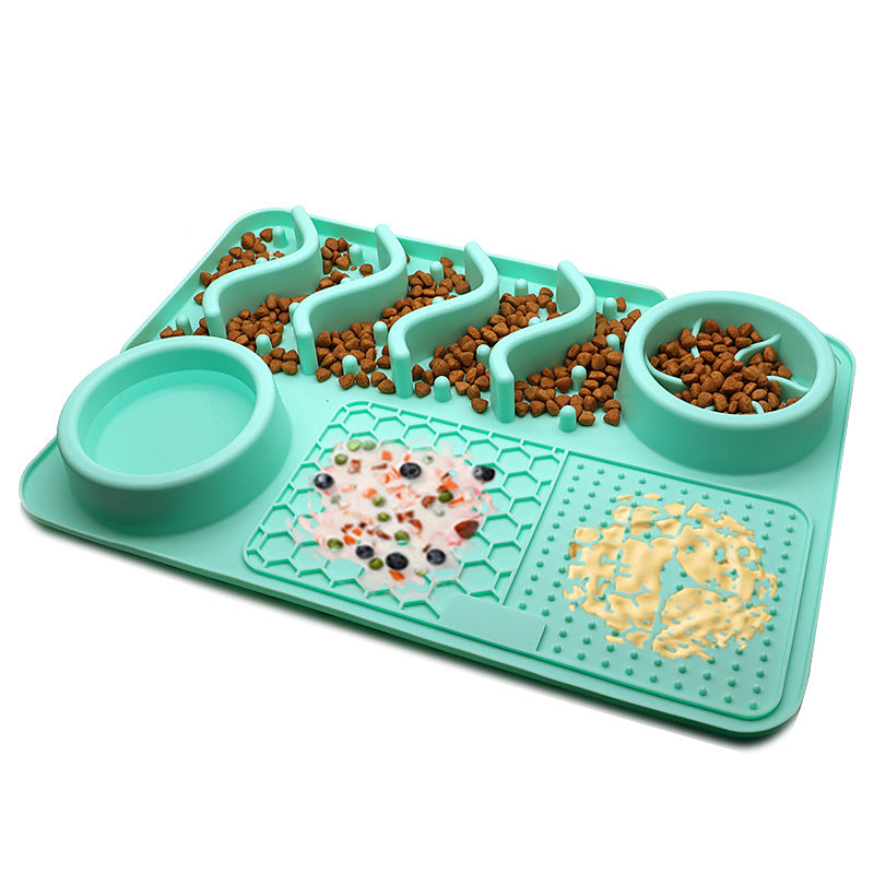 HKM-5167037 Multifunctional Silicone Pet Licking Mat for Dogs and Puppies - Slow Feeder with Various Textures