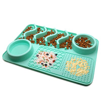 HKM-5167037 Multifunctional Silicone Pet Licking Mat for Dogs and Puppies - Slow Feeder with Various Textures