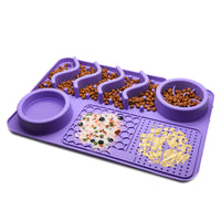 HKM-5167037 Multifunctional Silicone Pet Licking Mat for Dogs and Puppies - Slow Feeder with Various Textures